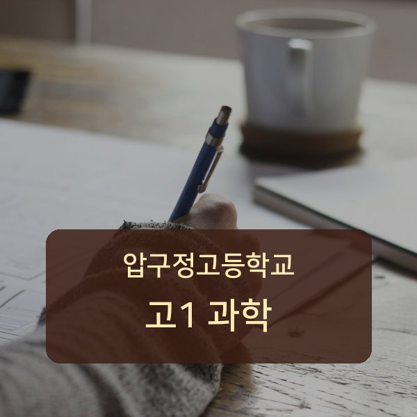 압구정고등학교 고등학교 1학년 과학 1:1 매칭 안내