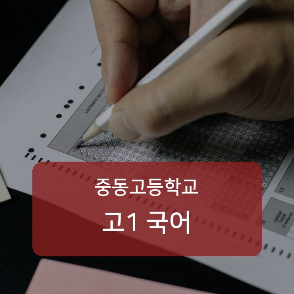 중동고등학교 고등학교 1학년 국어 과외 안내