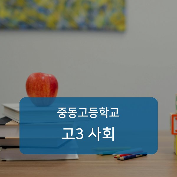 중동고등학교 고3 학생 사회 1:1 과외