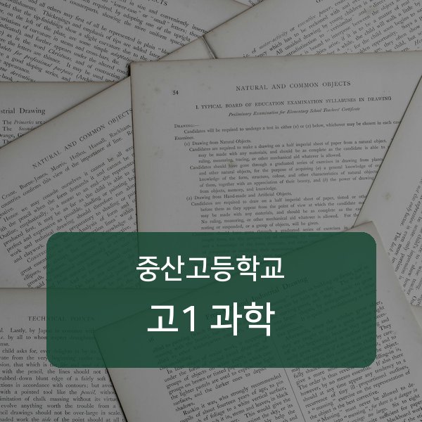 중산고등학교 고등학교 1학년 과학 1:1 매칭 안내