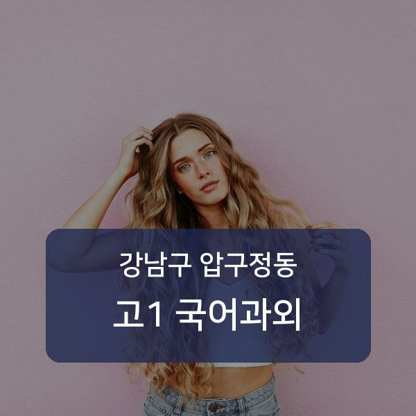 신사중·압구정중·압구정고등 고등학교 1학년 학생 국어 1:1 과외 — 학교 시험 출제 분석 상담