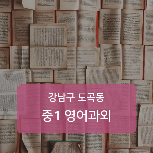 대치중·도곡중·은성중 중학교 1학년 학생 영어 1:1 과외 — 학교 시험 출제 분석 상담