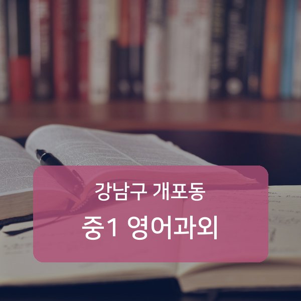 개원중·개포중·구룡중 중학교 1학년 학생 영어 1:1 과외 — 학교 시험 출제 분석 상담