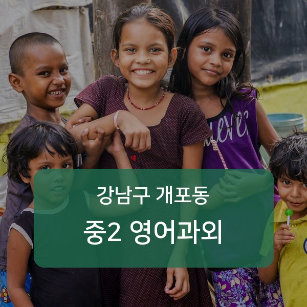 개원중·개포중·구룡중 중학교 2학년 학생 영어 1:1 과외 — 학교 시험 출제 분석 상담