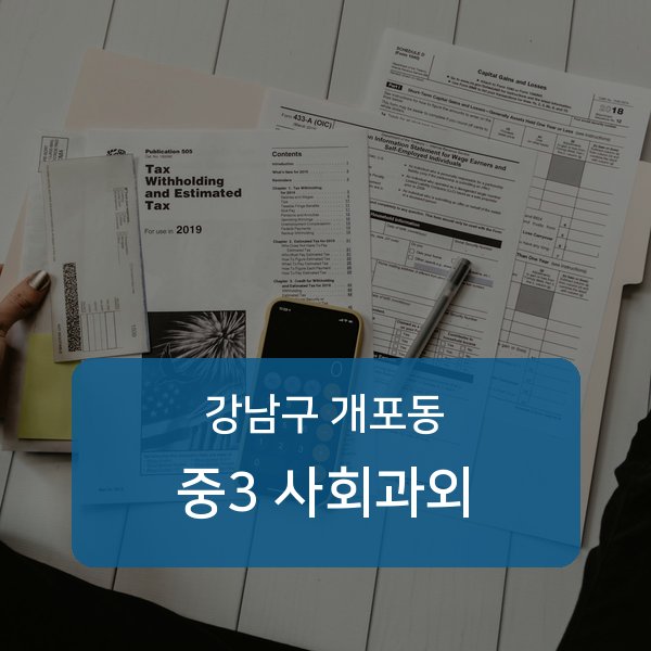 개원중·개포중·구룡중 중학교 3학년 학생 사회 1:1 과외 — 학교 시험 출제 분석 상담