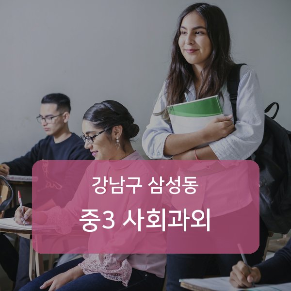 봉은중·경기고등 중학교 3학년 학생 사회 1:1 과외 — 학교 시험 출제 분석 상담
