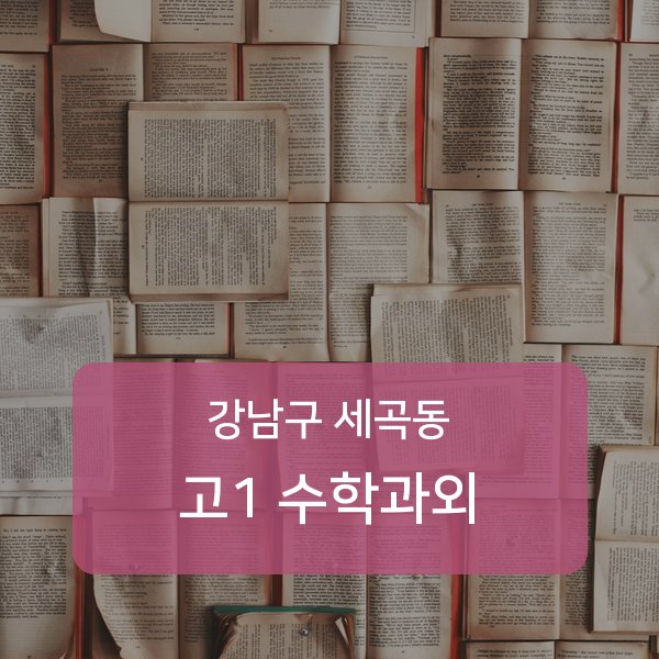 강남구 세곡동 고1 수학 과외 빠른 안내
