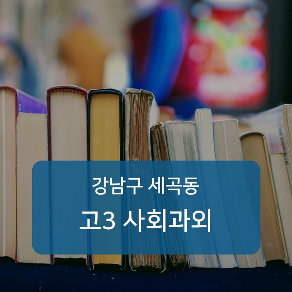 강남구 세곡동 고3 사회 과외 한 곳에서
