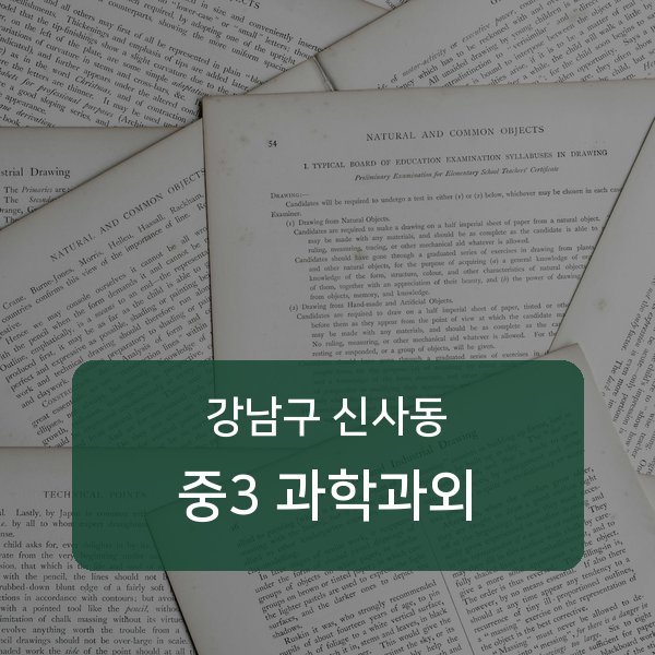 신구중 중학교 3학년 학생 과학 1:1 과외 — 학교 시험 출제 분석 상담